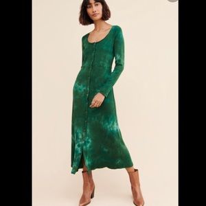 NWT Anthropologie [T.La] Kalia Tie-Dye Midi Dress Petite Small